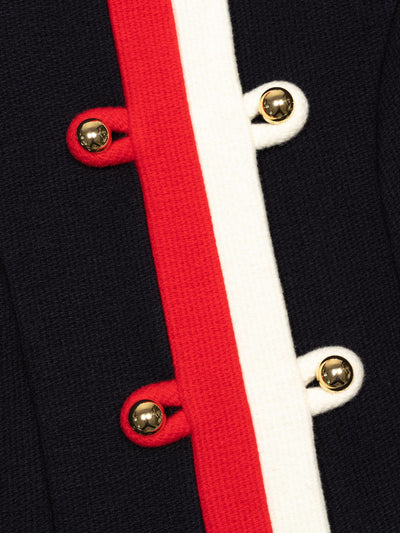 Mantel mit Kontrastdetails - Navy