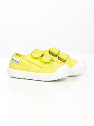 Unisex Canvas-Sneaker mit Klettverschluss - 1915 Basket - Citron