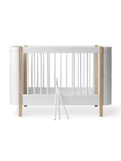 Wood Mini+ Babybett - Weiß-Eiche