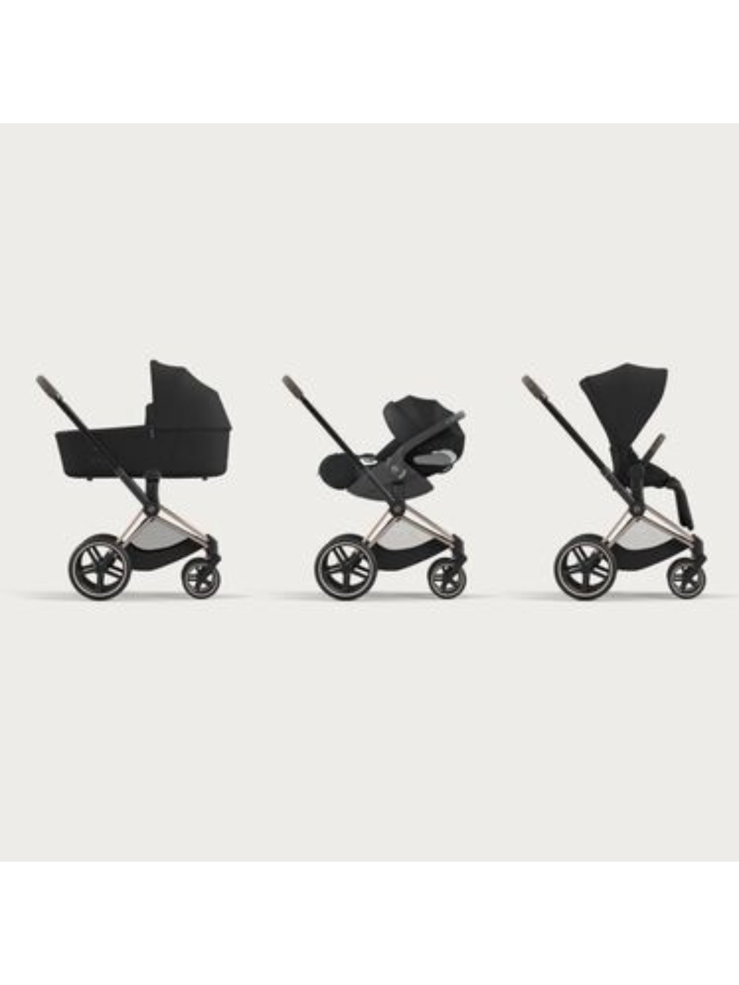 Priam Rahmen - Kinderwagen-Gestell - Chrome With Black Details