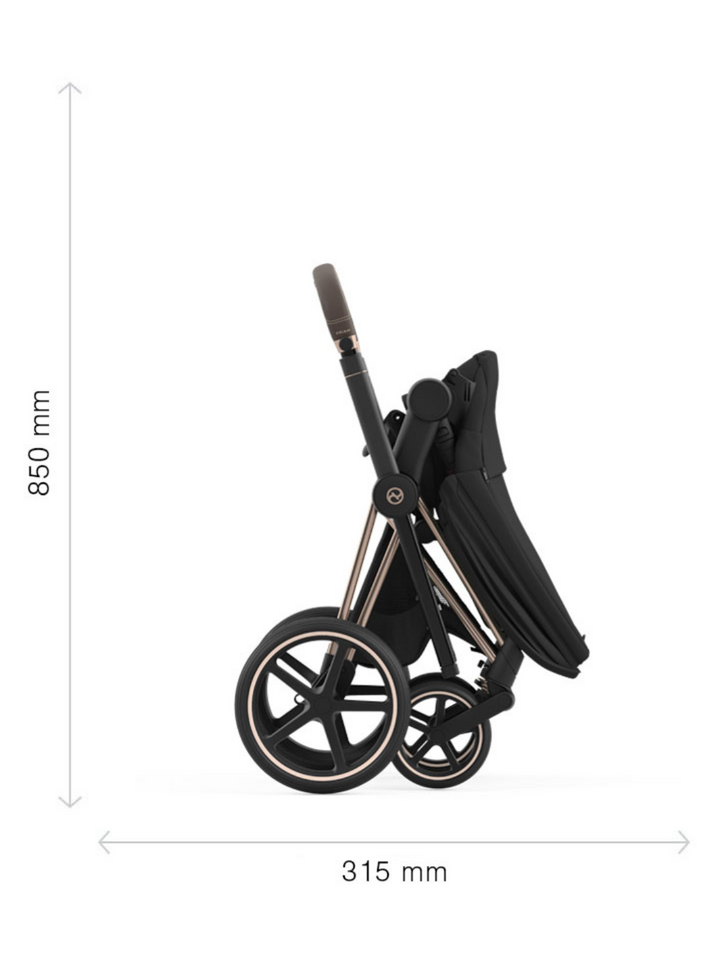 Priam Rahmen - Kinderwagen-Gestell - Chrome With Black Details