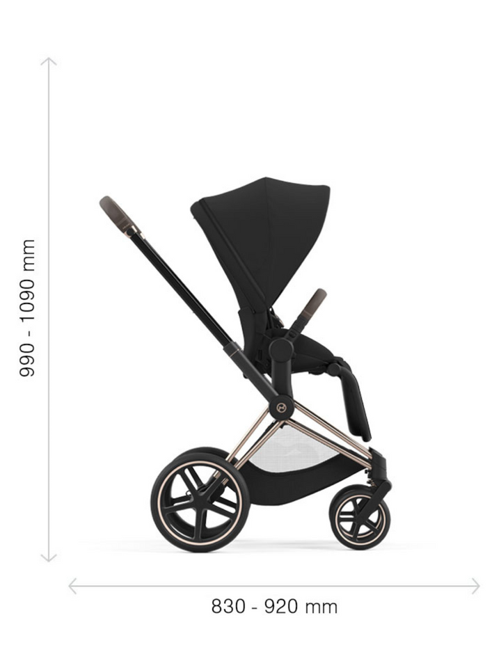 Priam Rahmen - Kinderwagen-Gestell - Chrome With Black Details