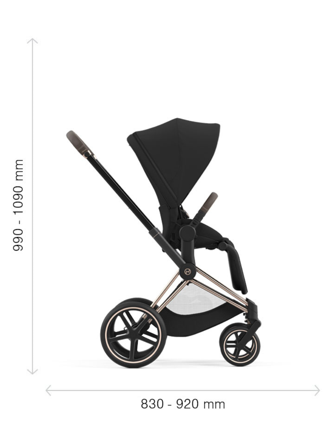 Priam Rahmen - Kinderwagen-Gestell - Chrome With Black Details