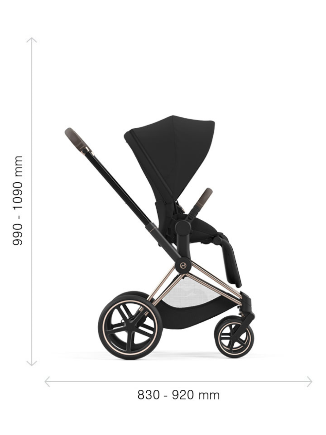 Priam Rahmen - Kinderwagen-Gestell - Matt Black