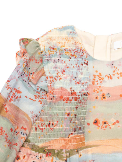 Kleid mit floralem Print - Bunt