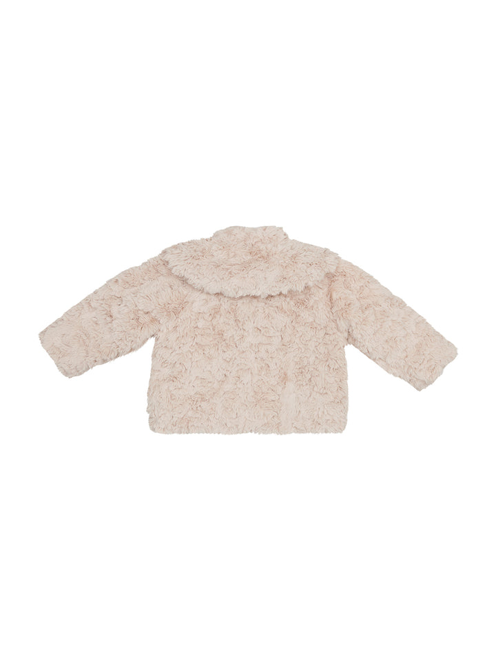 Marie Jacke aus Faux Fur – Soft Taupe Teddy