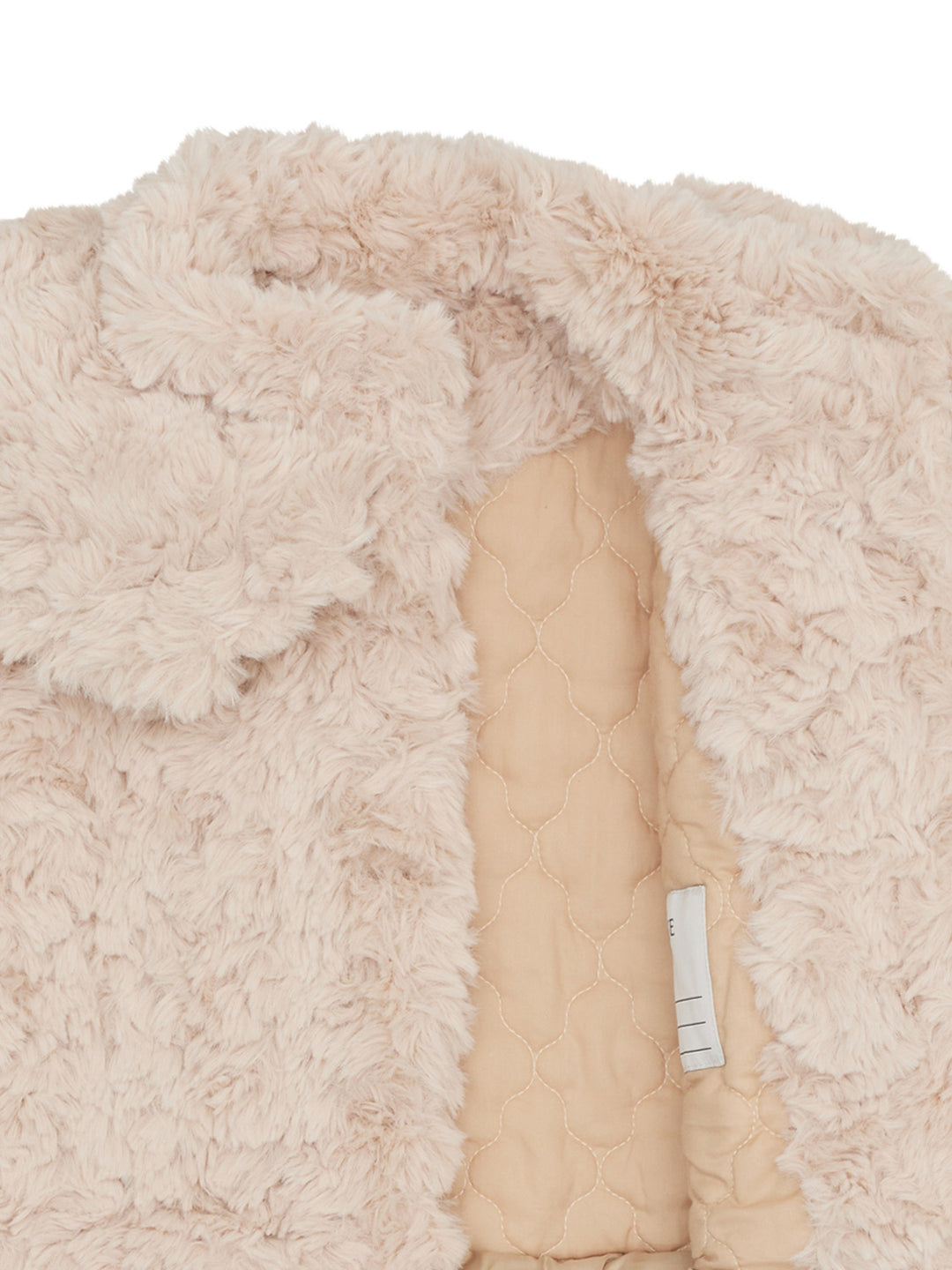 Marie Jacke aus Faux Fur – Soft Taupe Teddy