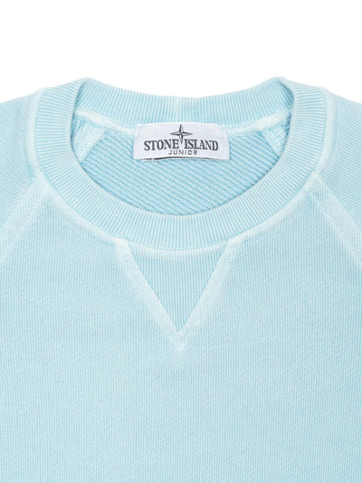 Sweatshirt mit Logo-Patch - Eisblau