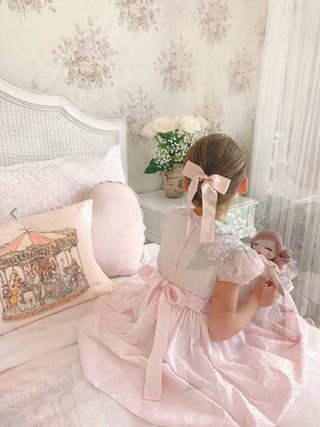 Velourkissen - Karussell Pink