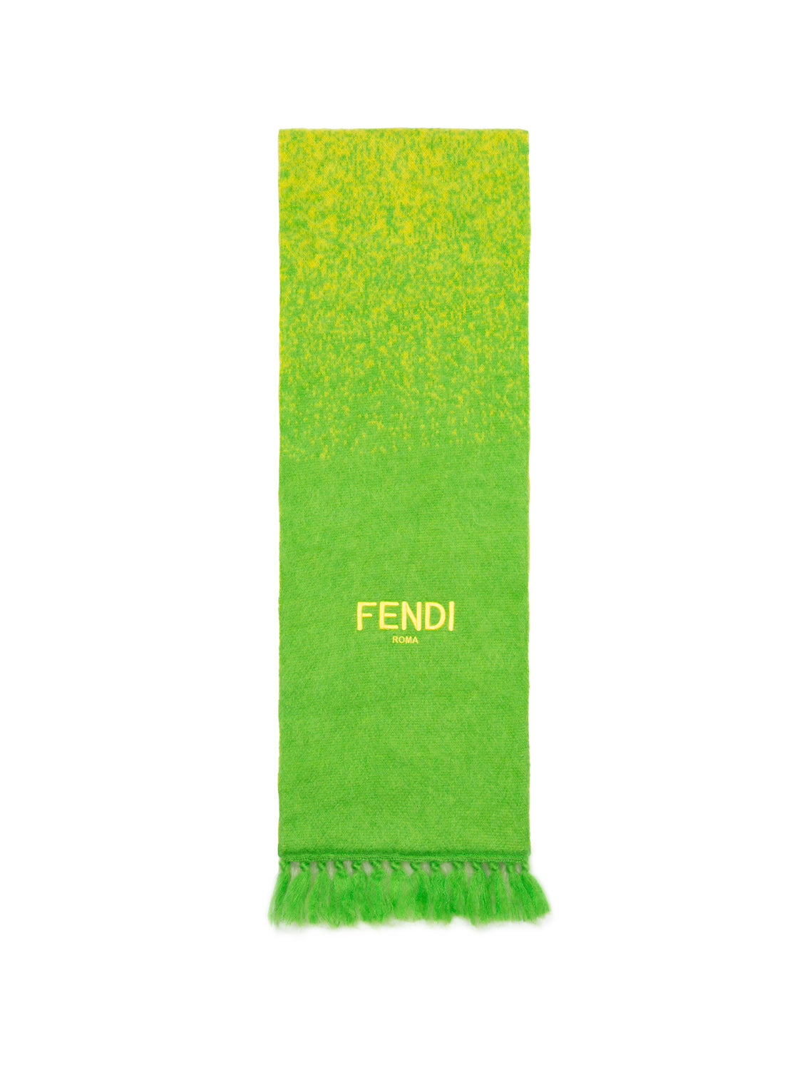 Strickschal mit Farbverlauf - Grün/Gelb