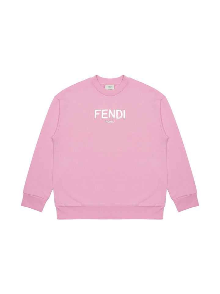 Sweatshirt mit Logo-Print - Rosa