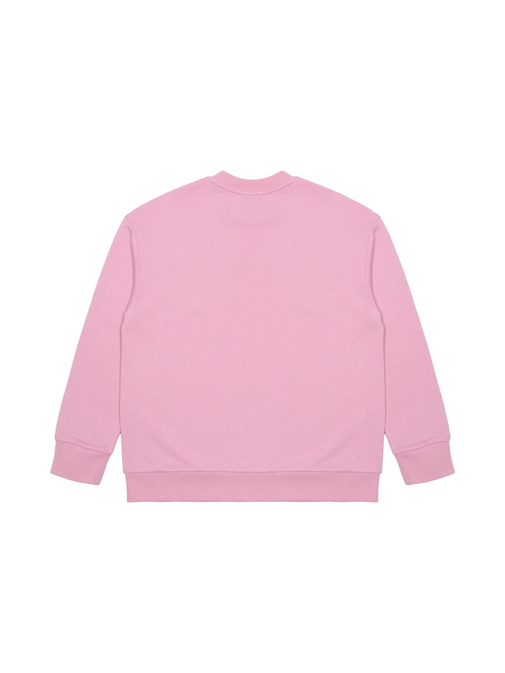 Sweatshirt mit Logo-Print - Rosa