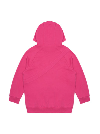 Sweatkleid mit applizierter Tasche - Pink