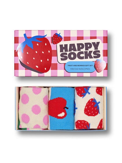 3er-Pack Kindersocken Fruits & Berries Geschenkset