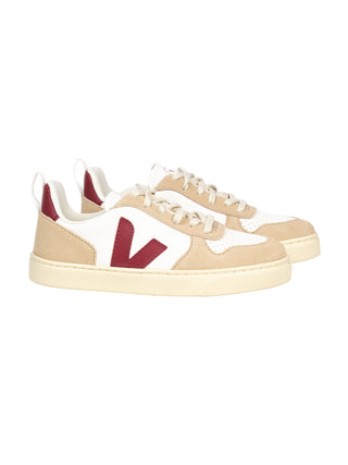 Small V-10 Laces Sneaker - Extra White/Red