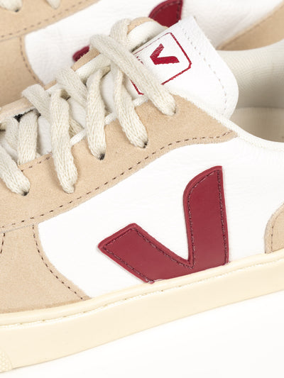 Small V-10 Laces Sneaker - Extra White/Red