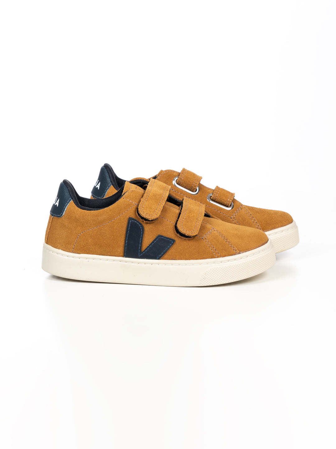 Klettverschluss-Sneaker aus Wildleder - Camel