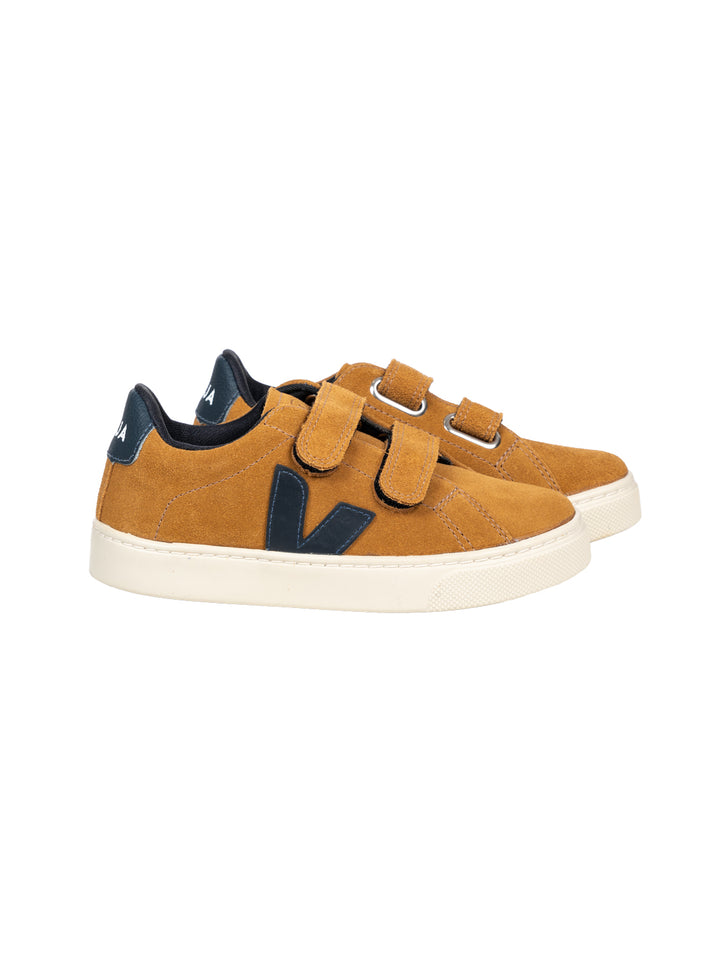 Klettverschluss-Sneaker aus Wildleder - Camel