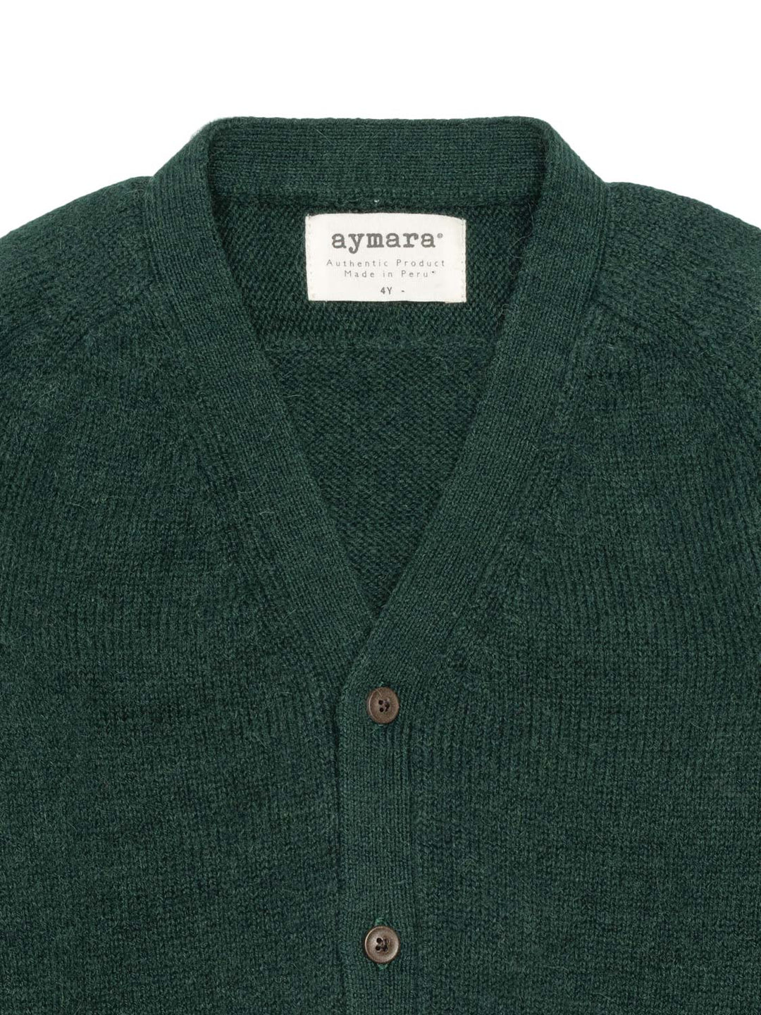 Jersey-Cardigan aus Baby-Alpaka-Wolle - Pine