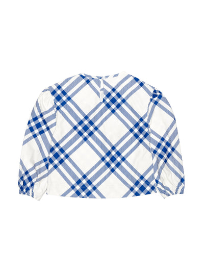 Bluse mit Karo-Muster - Weiß/Blau KG5 Alexas