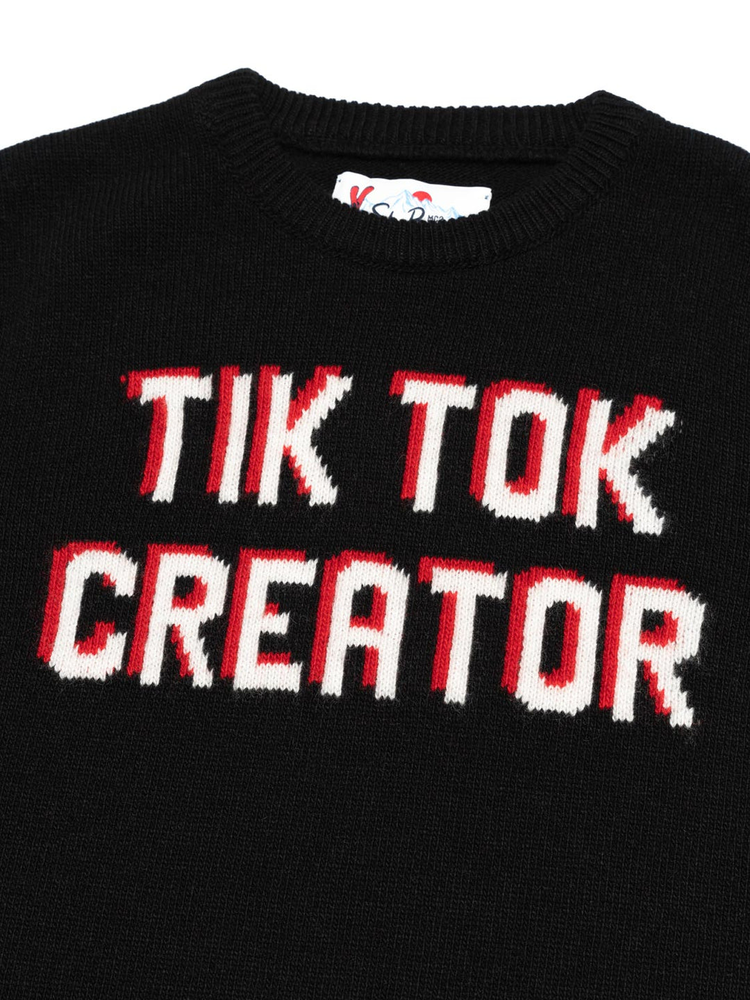 Strickpullover Tik Tok Creator - Schwarz