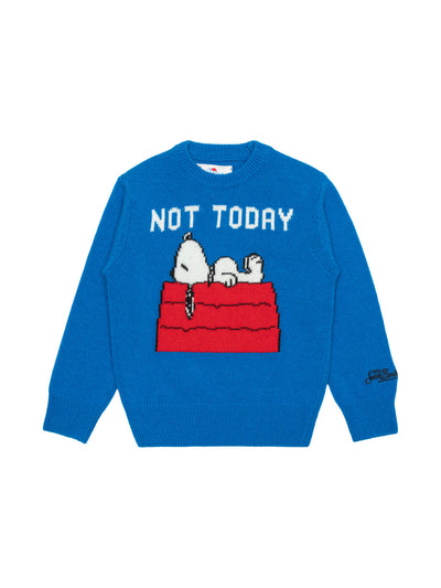 Strickpullover Snoopy Not Today - Blau