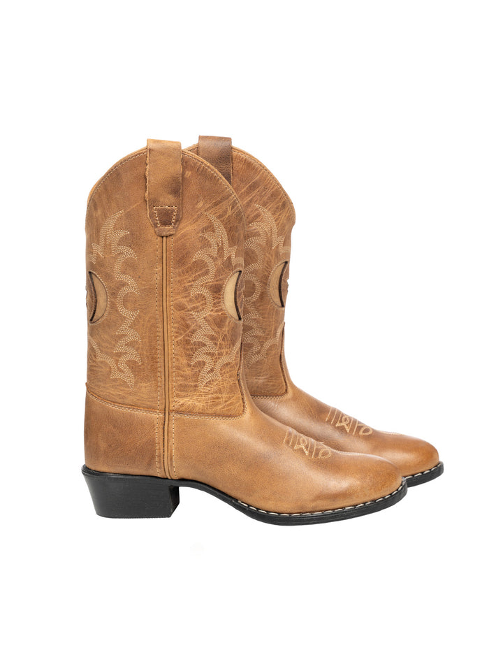 Cowboystiefel mit Cut-Out-Details - Braun