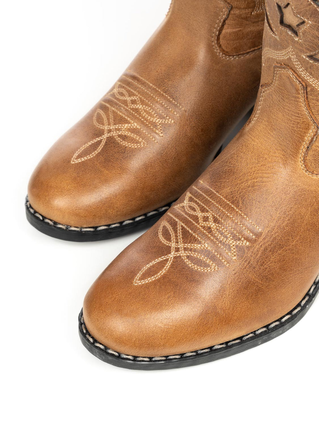 Cowboystiefel mit Cut-Out-Details - Braun