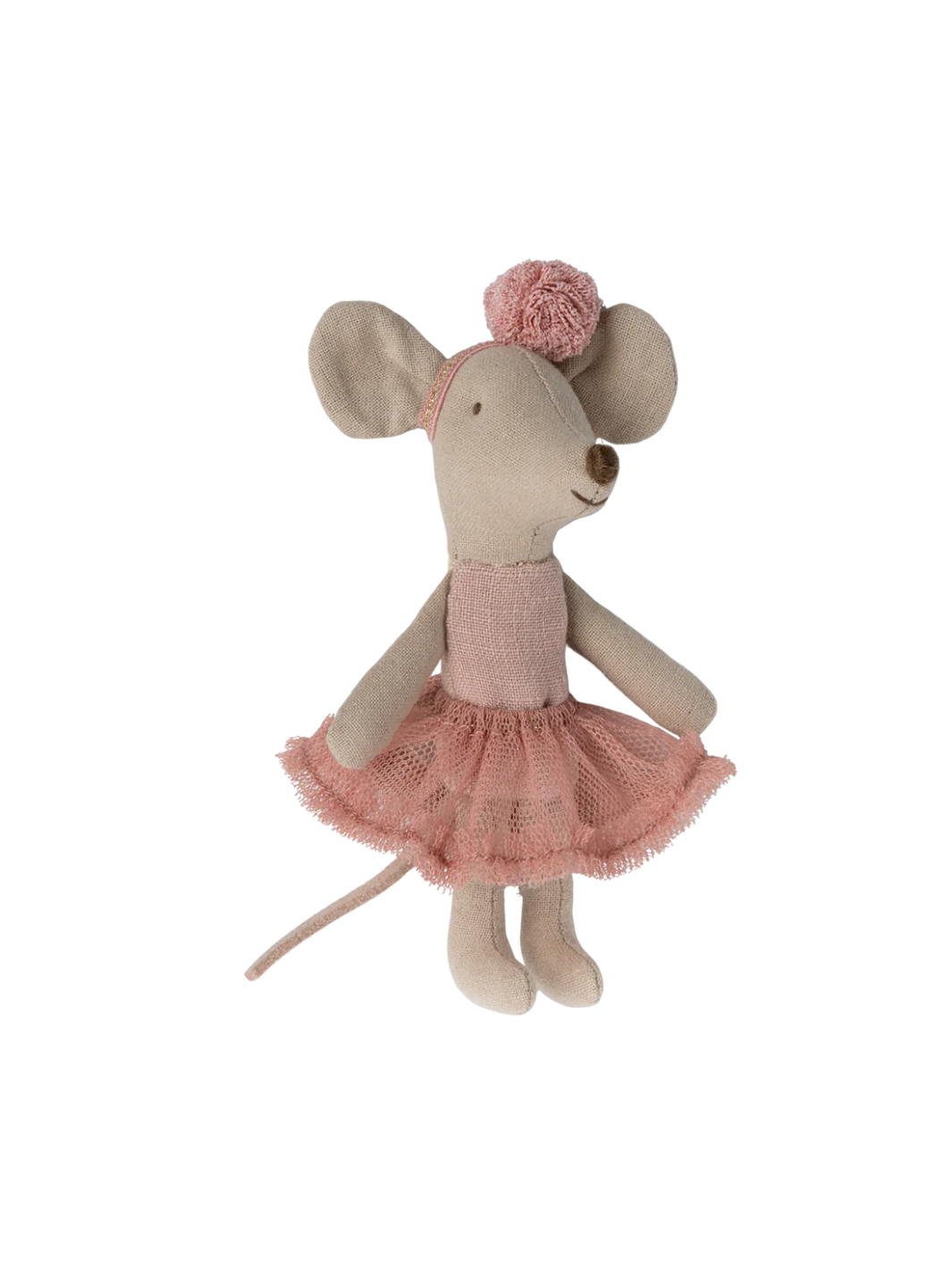 Ballerina Maus, Kleine Schwester - Rose, 10 cm