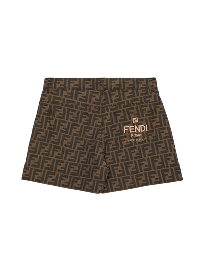 Bermuda-Shorts mit FF-Logo - Braun