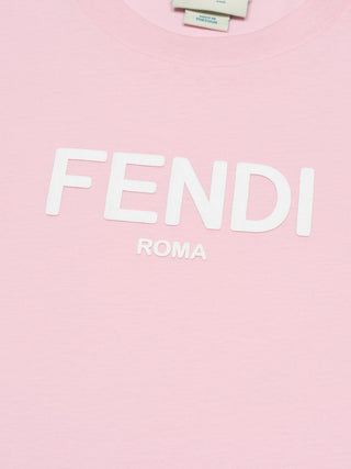 Langarm T-Shirt mit Logo-Print - Rosa