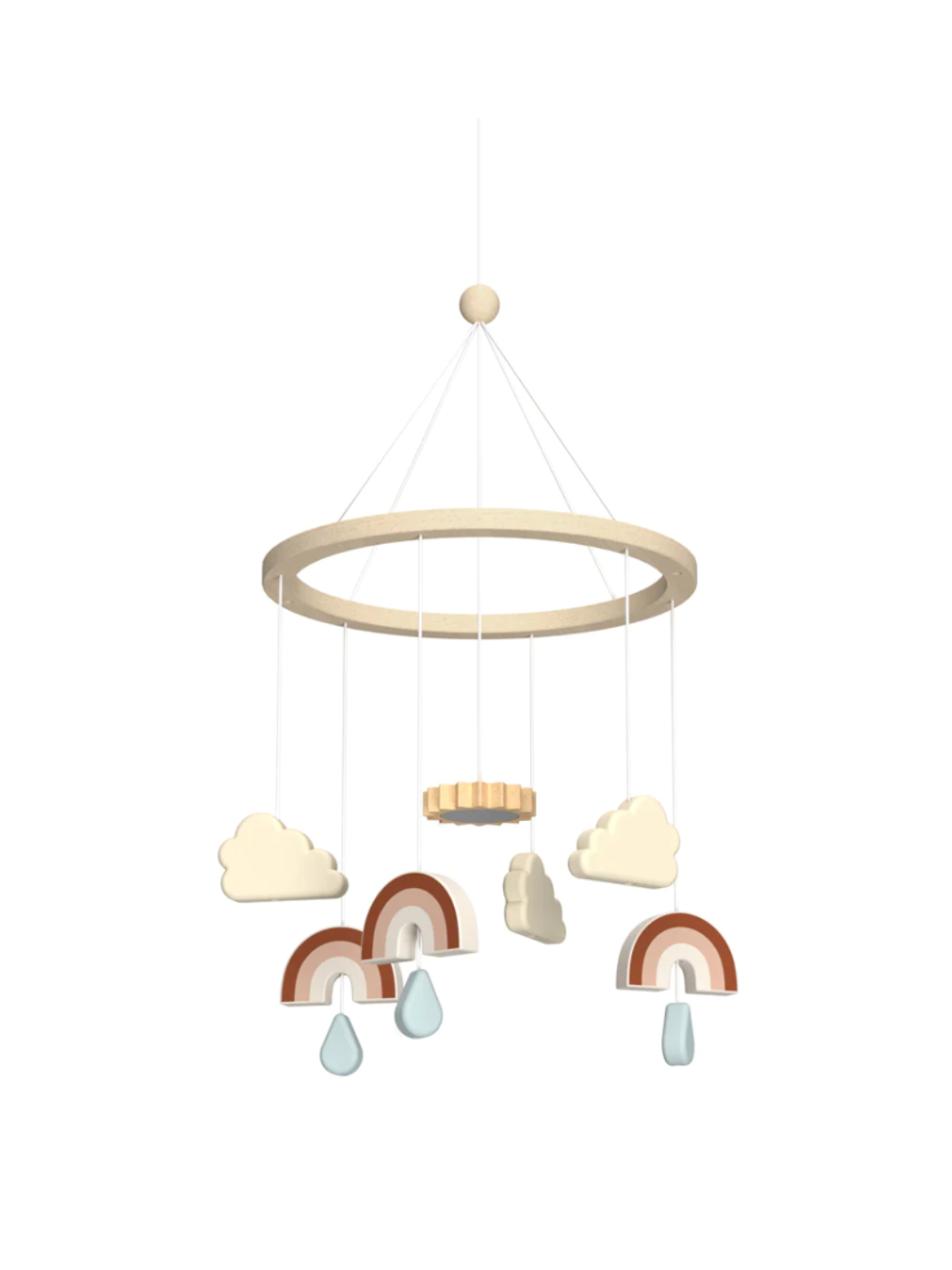 Holz Regenbogen Mobile – Caramel Mix