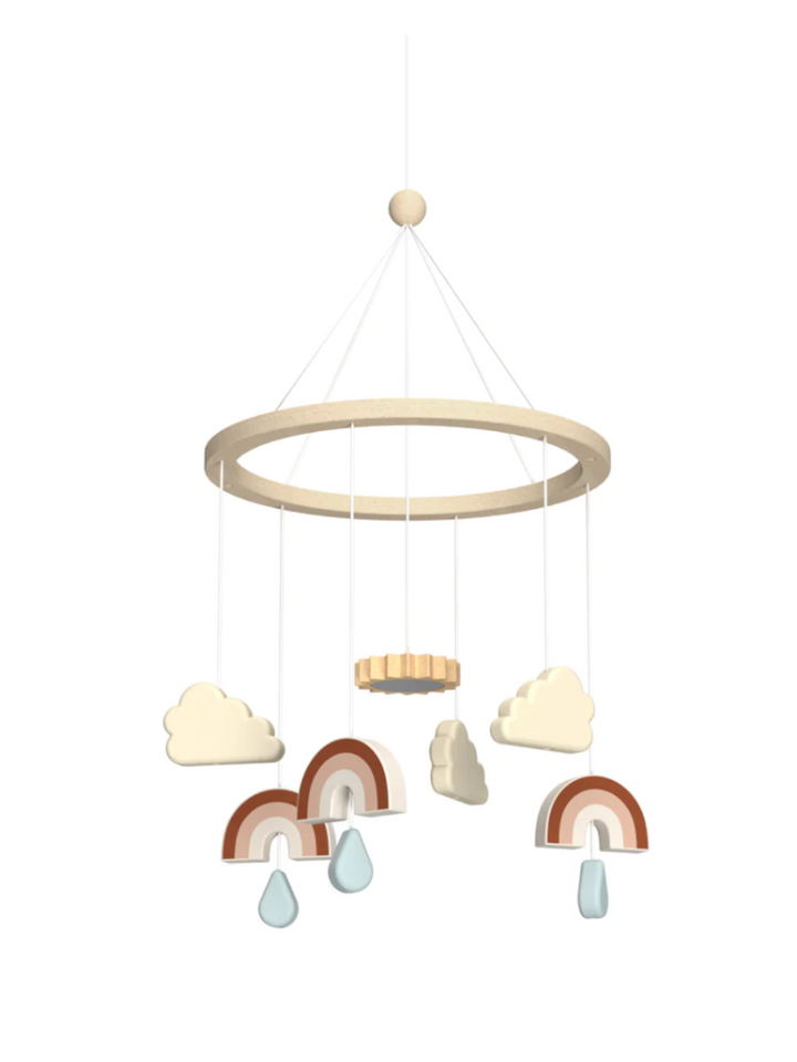 Holz Regenbogen Mobile – Caramel Mix