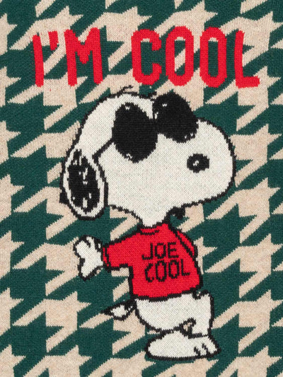 Strickpullover Snoopy Cool - Grün/Beige