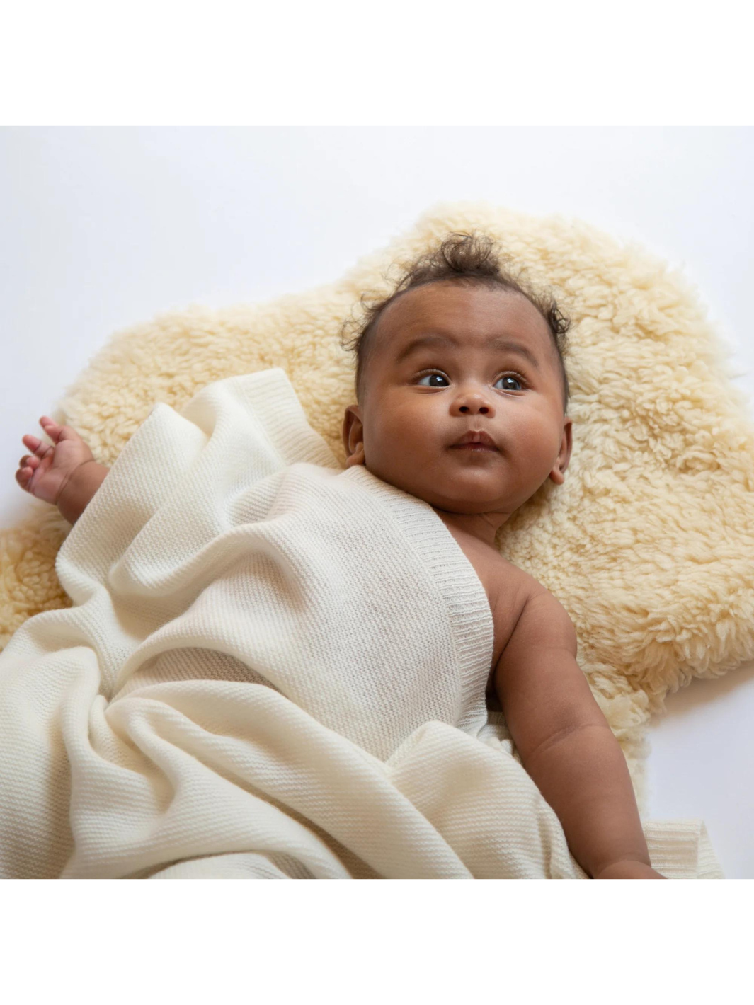 Kaschmir-Babydecke Anouk - Naturweiß