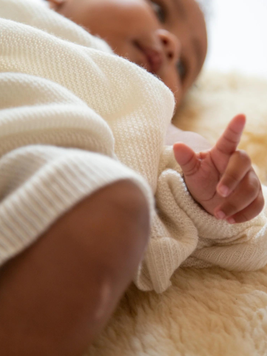 Kaschmir-Babydecke Anouk - Naturweiß