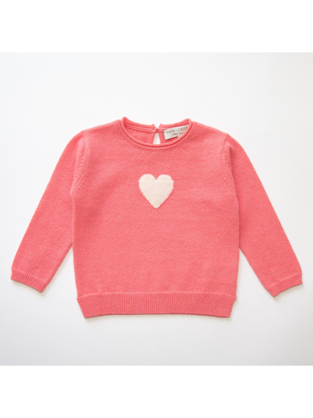 Kaschmir-Pullover Heart - Erdbeer