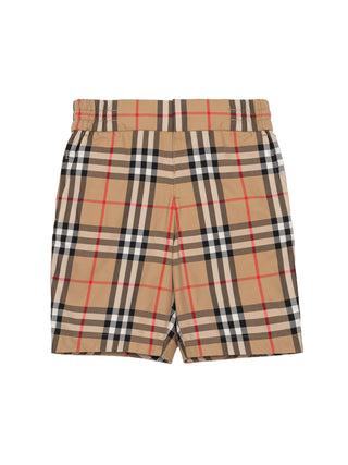 Shorts mit Vintage Check - Archive Beige