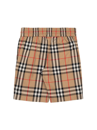 Shorts mit Vintage Check - Archive Beige