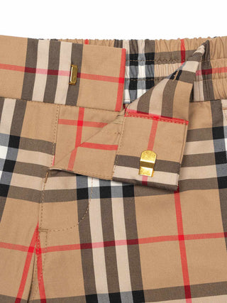 Shorts mit Vintage Check - Archive Beige