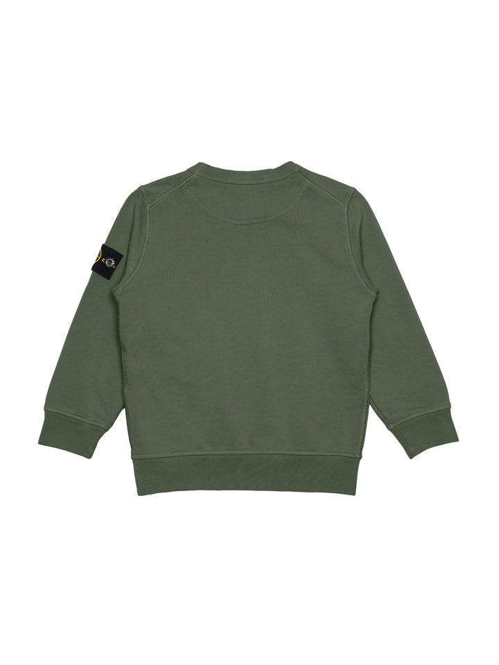 Sweatshirt mit Logo-Patch - Olive