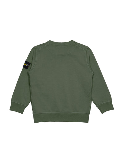 Sweatshirt mit Logo-Patch - Olive
