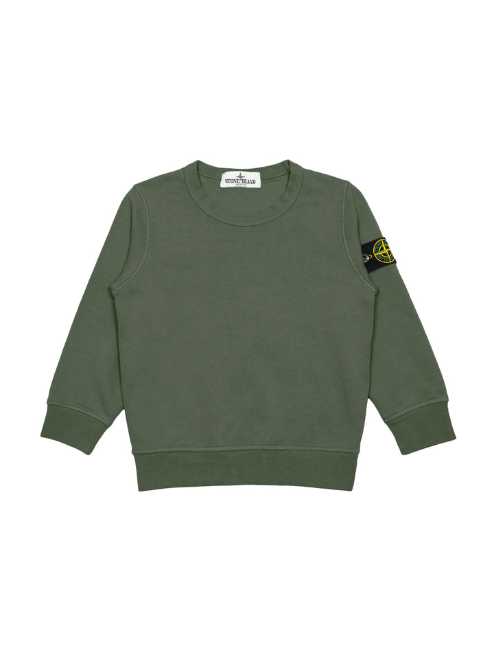 Sweatshirt mit Logo-Patch - Olive