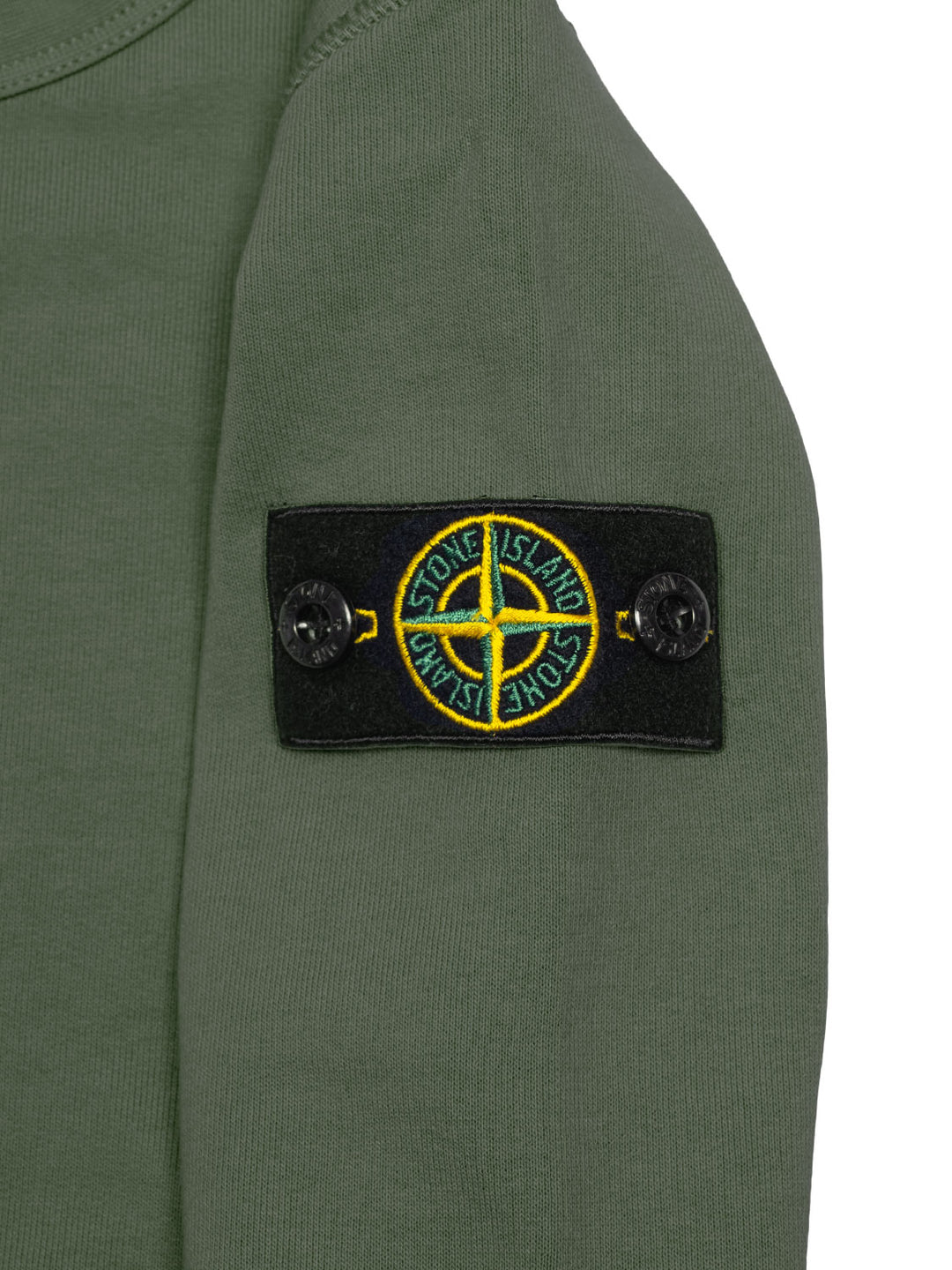 Sweatshirt mit Logo-Patch - Olive