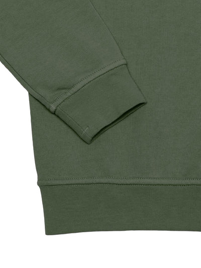 Sweatshirt mit Logo-Patch - Olive