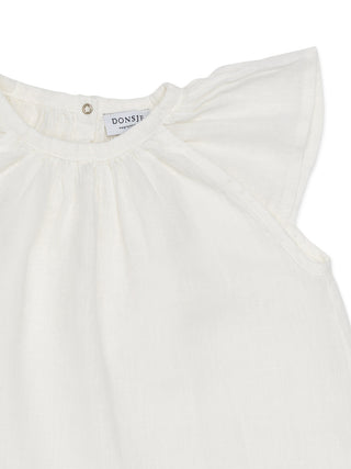 Liki Leinenbluse - Crispy White