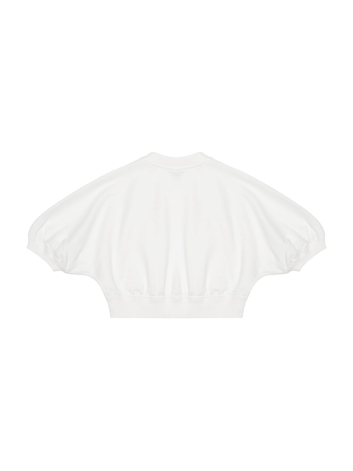 Cropped-Sweatshirt mit 3D-Logo - Weiß