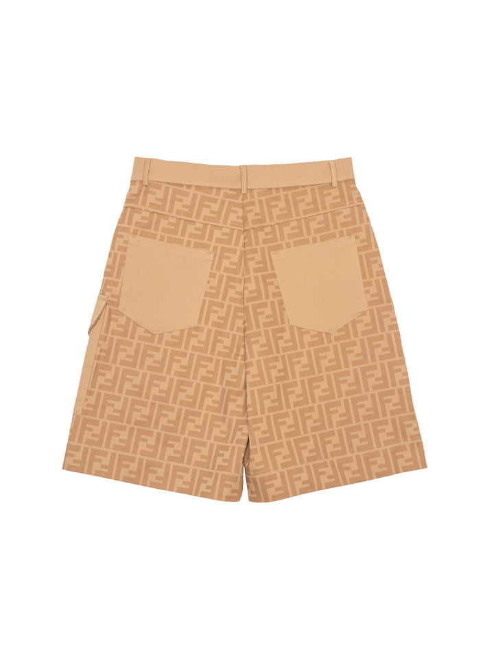 Bermudashorts mit FF-Logo - Beige