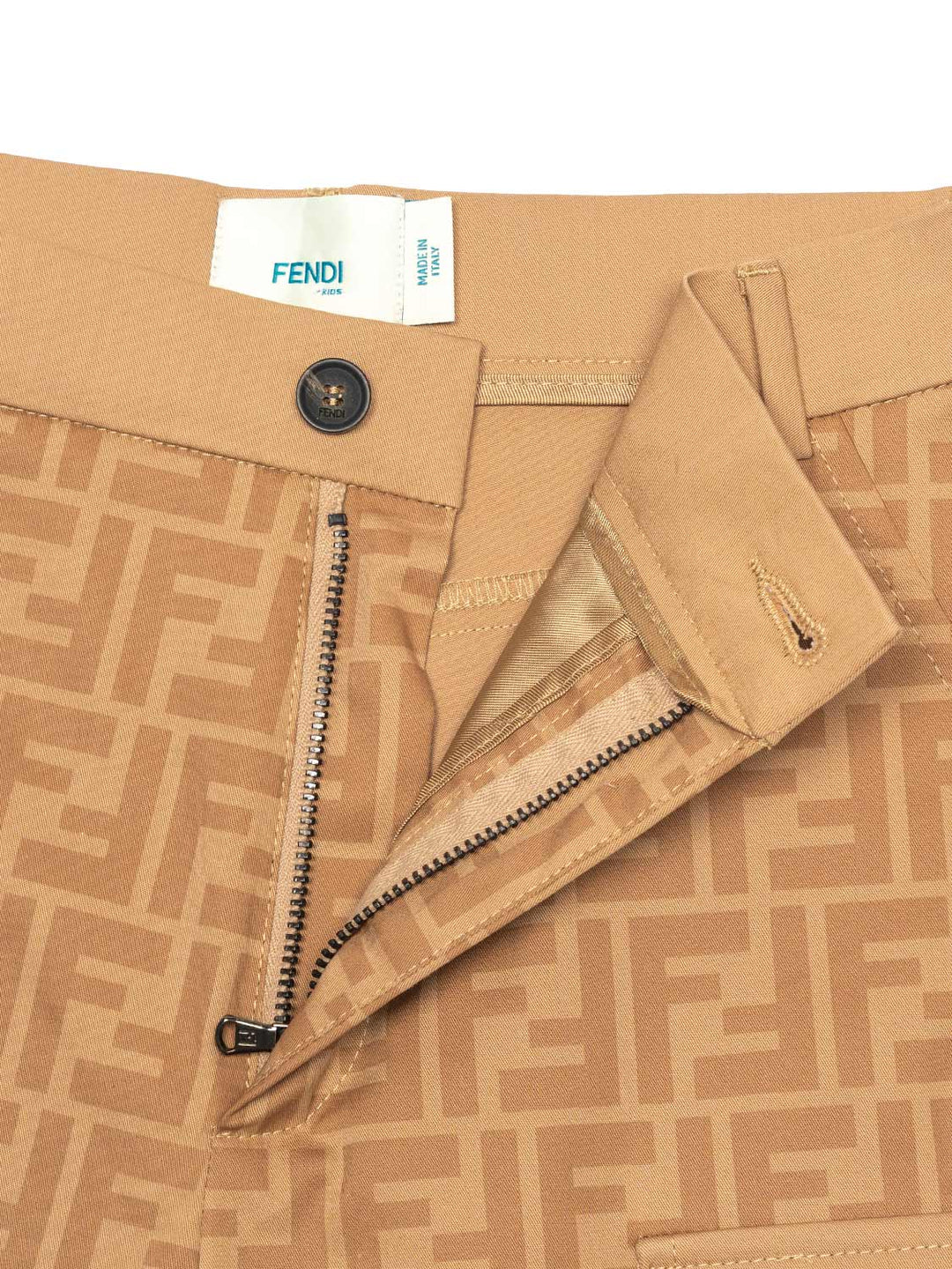 Bermudashorts mit FF-Logo - Beige