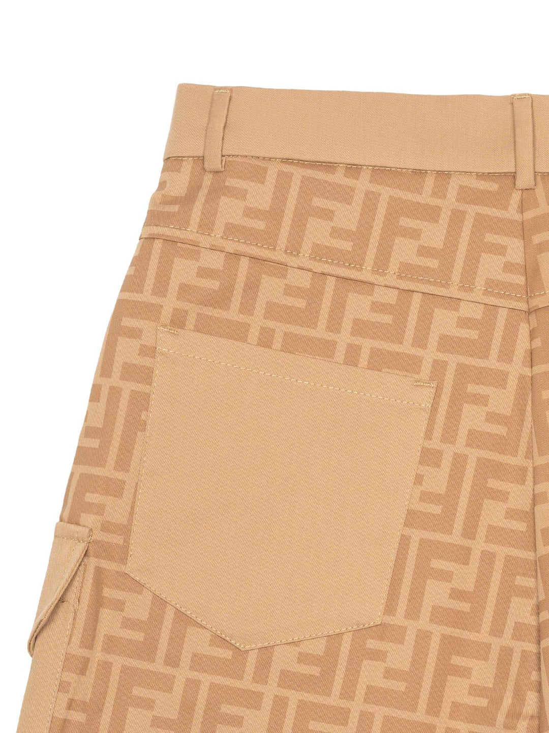 Bermudashorts mit FF-Logo - Beige